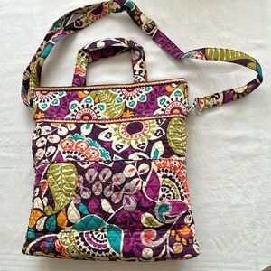 VERA BRADLEY Convertible Crossbody Shoulder Hand Bag Plum Crazy
